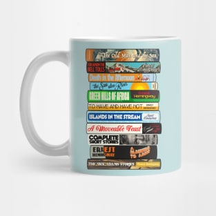 Ernest Hemingway Books Stack Mug